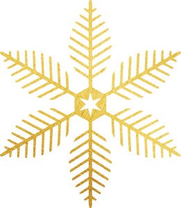 Snowflake Winter Star Snow Buildable Gold Foil Holiday Elements