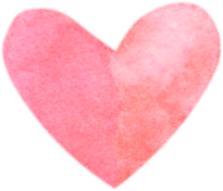 pink watercolor heart